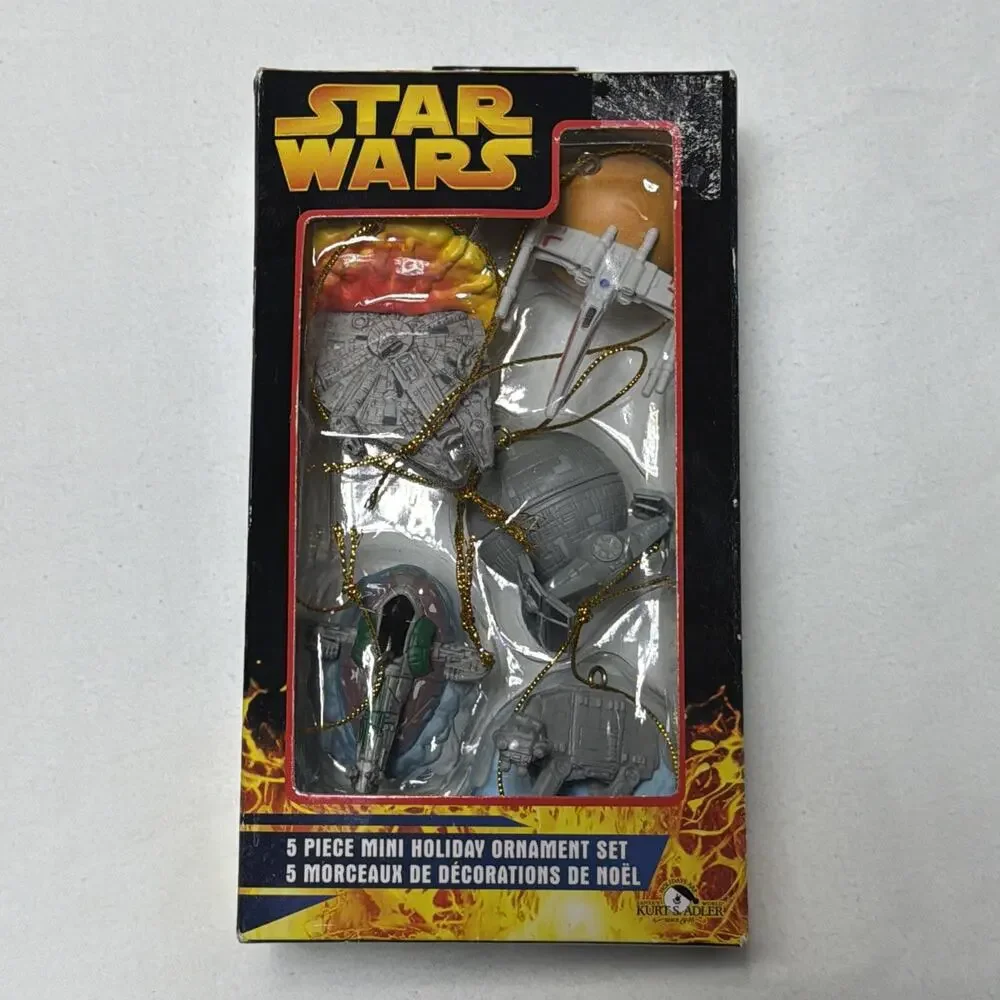 Star Wars 2005 KURT ADLER Mini Holiday Ornament Set - New In Damaged Box